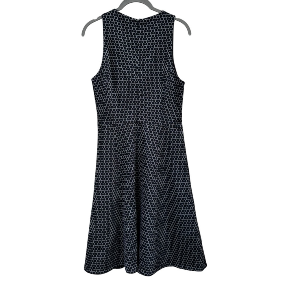 Theory Elegant Black and Gray Polka Dotted Patterned Dress size 6 - Picture 7 of 8